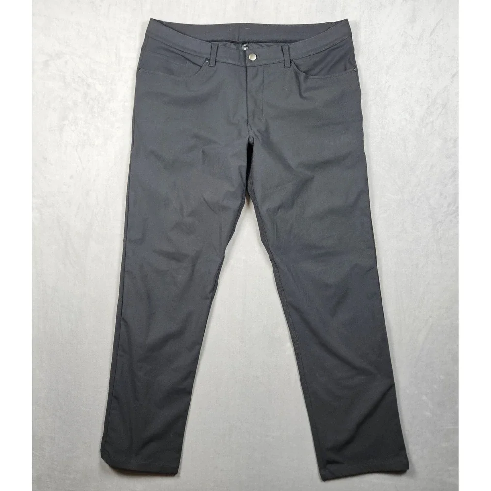 Lululemon ABC Classic Fit Pants Mens 36 (Actual 38x32) Grey Performance Trousers